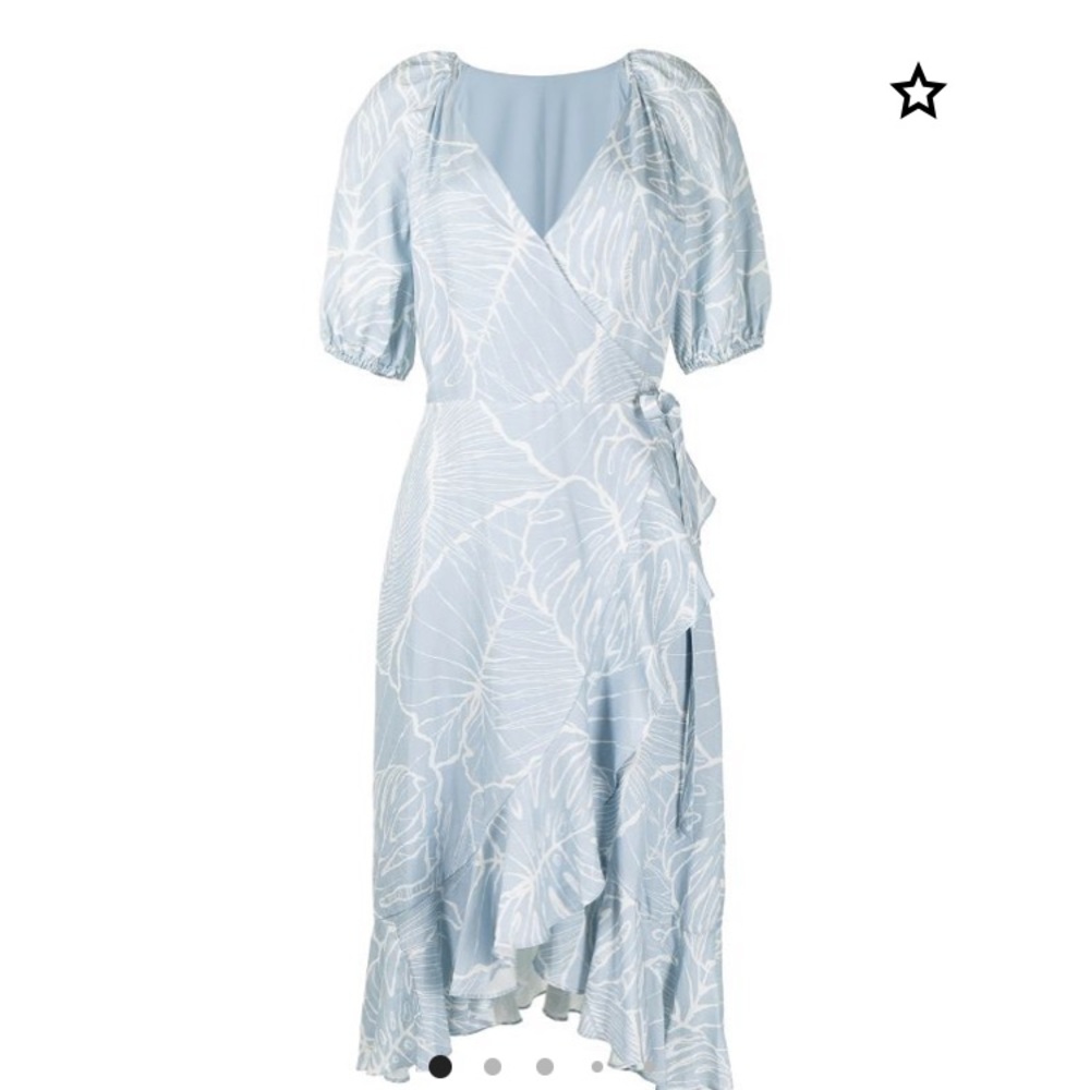 Marchesa Notte Short Puff Sleeve Dress - Picture 5 of 10